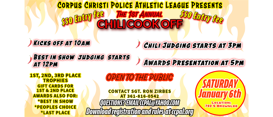 1ST ANNUAL CHILI COOK OFF 