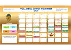 NOVEMBERS VOLLEYBALL CLINIC SCHEDULE
